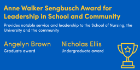Anne Walker Sengbusch Award for Leadership in School and Community Activities: Angelyn Brown and Nicholas Ellis.