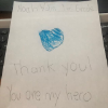 "Thank you for all you do! We appreciate all of the Nurses for their courage and endless dedication. My son Noah wanted to send this picture as a thank you." -Ignacio Vallin