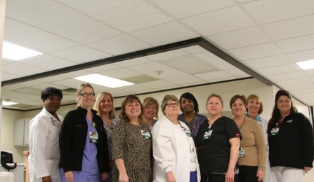 DEU nurses and UB faculty at one of Erie County Medical Center's DEU units. 
