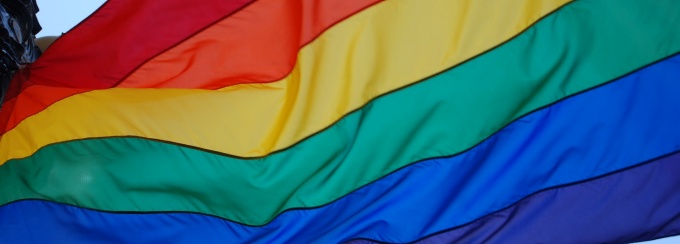 rainbow flag. 