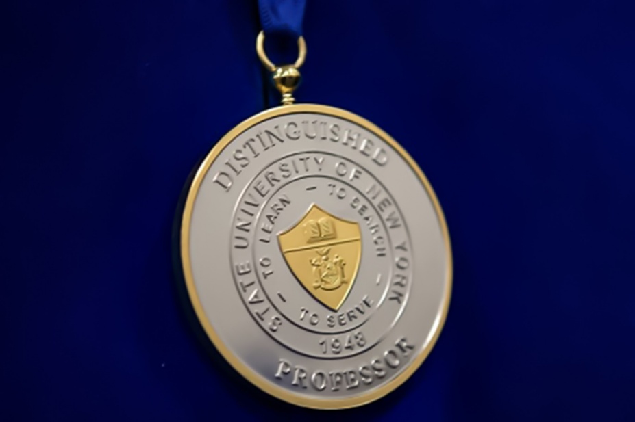 SUNY Distinguished Professor medal.
